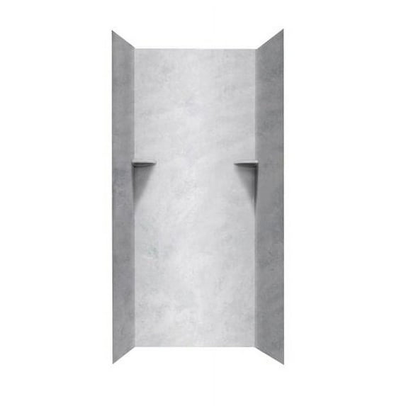 swan solid surface 96'' x 36'' x 36'' three panel shower wall