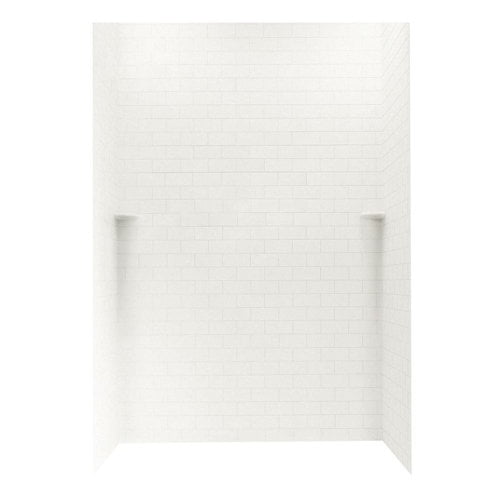 Swan Solid Surface 96'' x 62'' x 36'' Three Panel Shower Wall