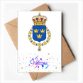 thumbnail image 1 of sweden eu national emblem Welcome Back Greeting Cards Envelopes Blank, 1 of 4