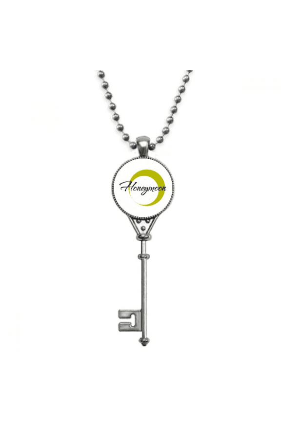 sweet couples hymoon art deco fashion pendant vintage necklsilver key jewelry