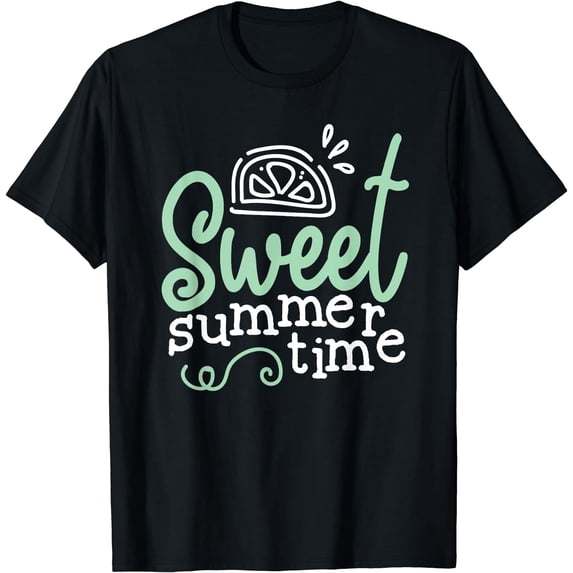 sweet summertime cool summer beach vacation lover saying T-Shirt Black Medium