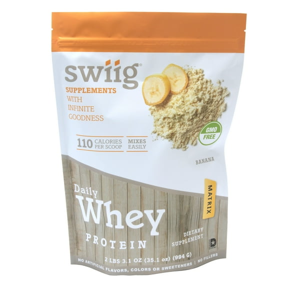 swiig Banana Daily Whey Protein Matrix 2.2lb