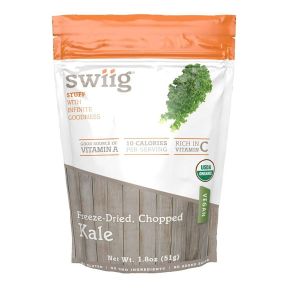 swiig Organic Freeze-Dried, Chopped Kale - 1.8oz