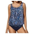 thumbnail image 1 of swimsuit women two piece Top Two Women With Shorts Suit Control Swimsuit Piece Bathing Tummy Swimwears Tankinis Set, 1 of 3