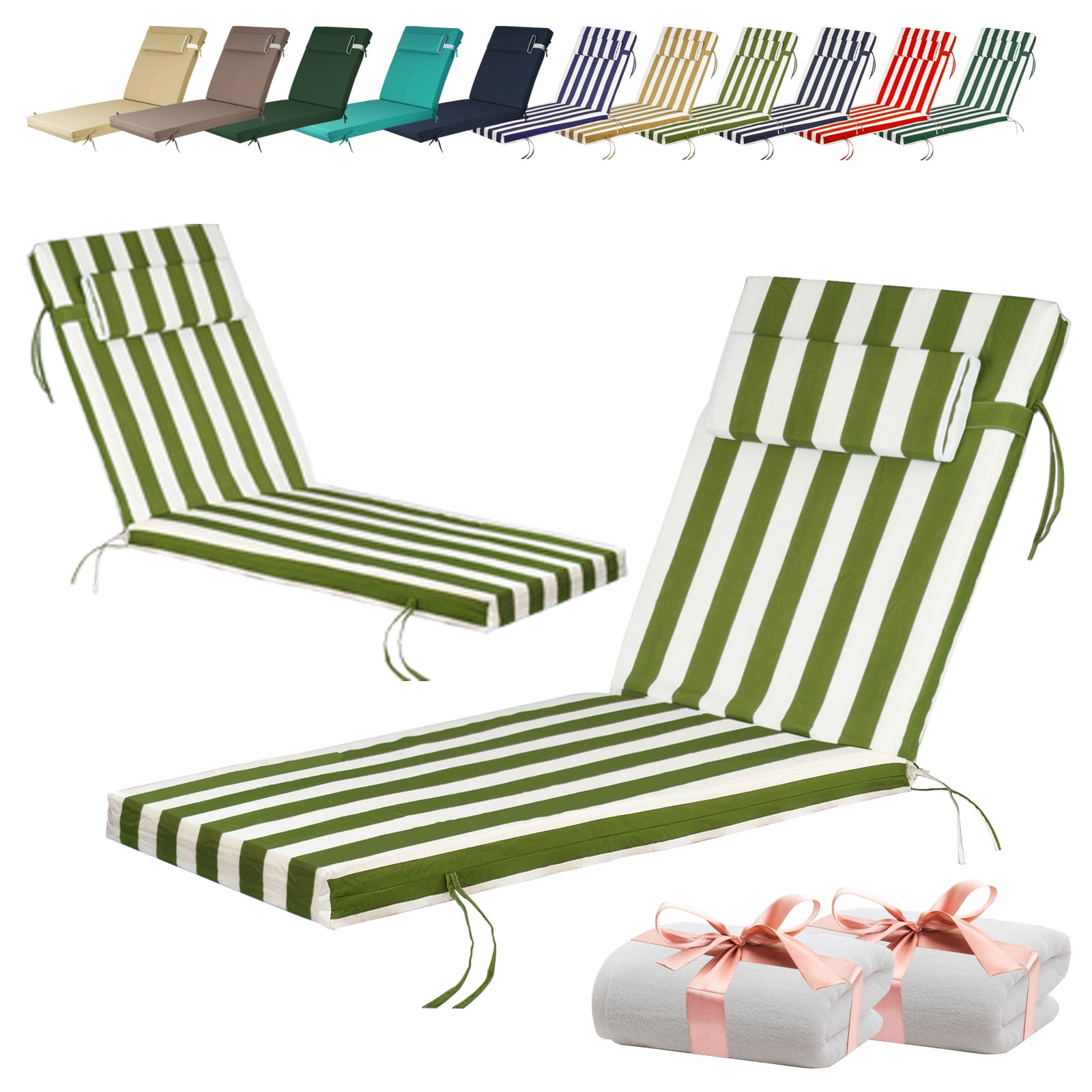 swing Chaise Lounge Cushions Outdoor, Waterproof 72 x 21Inch Patio ...