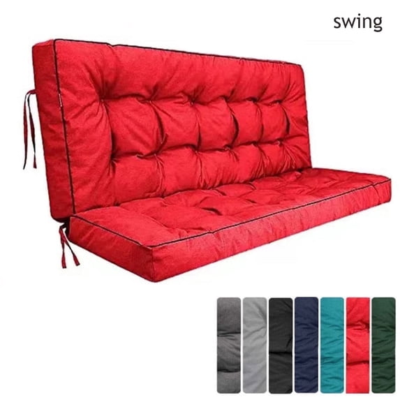 swing Porch Swing Cushions,Swing Replacement Cushions,Waterproof Porch Swing Cushion 2-3 Seater, 40"*55", Red