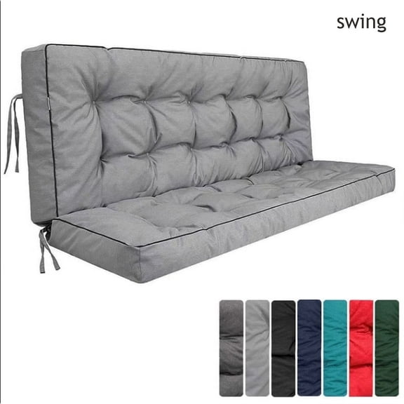 swing Porch Swing Cushions,Swing Replacement Cushions,Waterproof Porch Swing Cushion(Light Gray-55*40in)