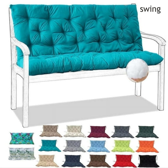 YLLN 40*40 Inch Porch Swing Cushions, Patio Furniture Cushions With 4" Thicken Backrest, Bench Cushions For Outdoor Furniture, Anti-Fading Waterproof Patio Cushions