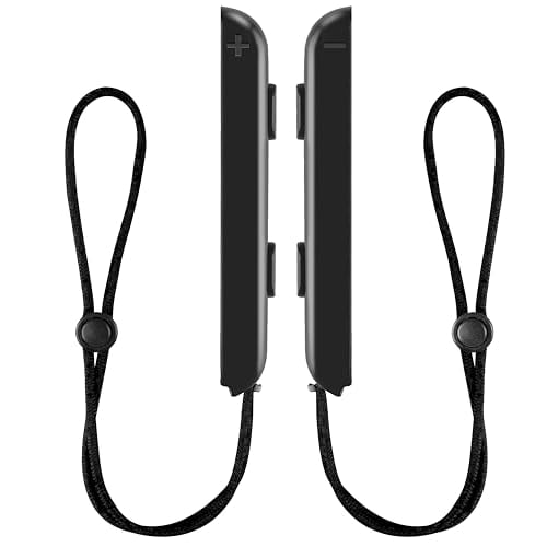 switch joycon wrist strap,Compatible Wrist Nintendo Joycon Lanyard Replacement Parts Accessories for switch Controller(2*Black)