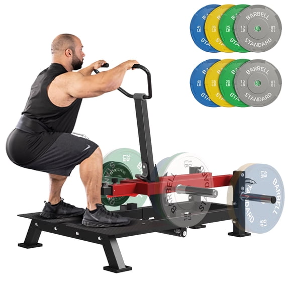syedee Belt Squat Machine, Leg Machine for Strength Training, Hack Squat Machine with Weightlifting Belt - 4 Adjustable Positions, 800lb Weight Capacity with 230lb Weight Plate