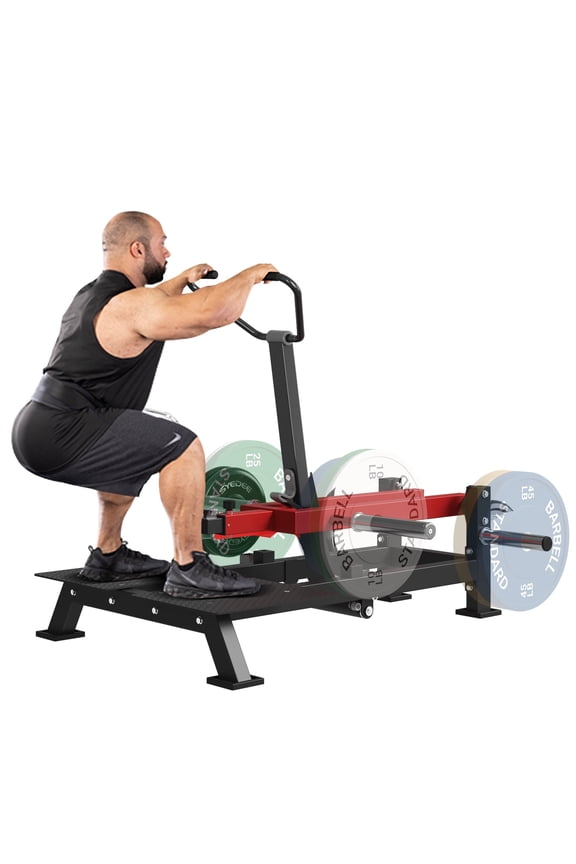 Belt Squat Machine, Leg Machine for Strength Training, Hack Squat Machine with Weightlifting Belt - 4 Adjustable Positions, 800lb Weight Capacity