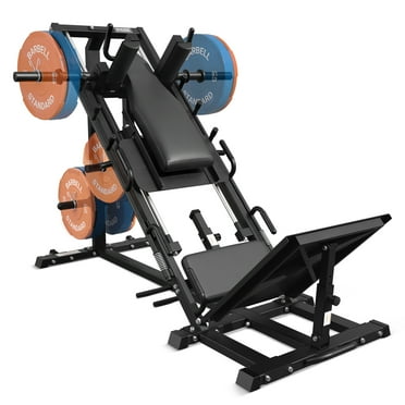 syedee Leg Press Hack Squat Machine, Leg Exercise Machine with Linear Bearing, Lower Body Special with Weight Storage for Quads, Hamstring, Glutes, Calves, Heavy Duty Home Gym Leg Day Equipment