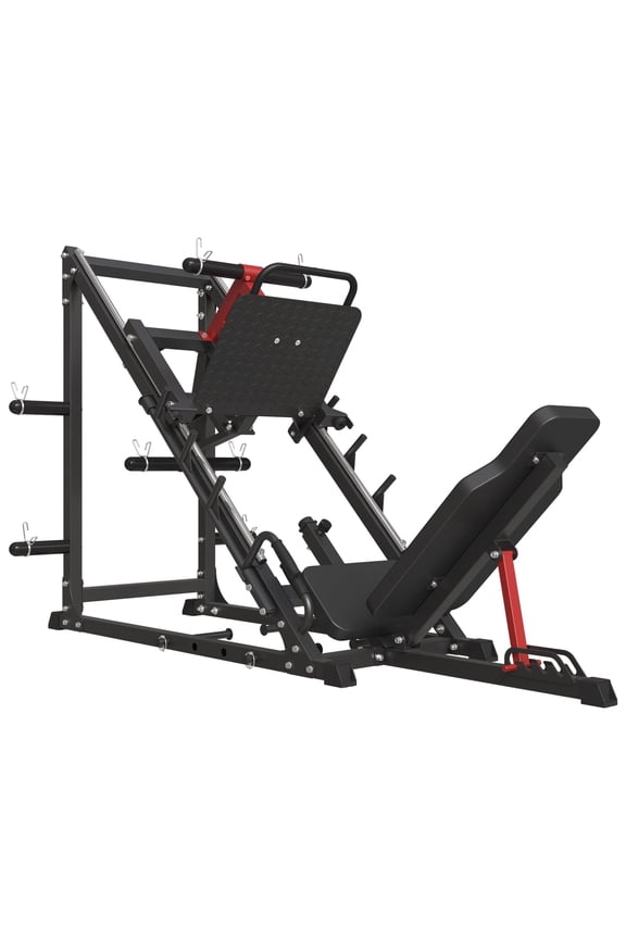 Leg Press Machine, 1500LBS Weight Capacity Adjustable Leg Machine with Resistance Band Pegs and Plate Storages, Workout Equipment for Strength Training