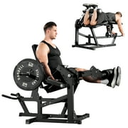 Syedee Leg Extension and Curl Machine, Adjustable Leg Curl Machine, Seated Leg Extension and Lying Curl Machine for Home Gym