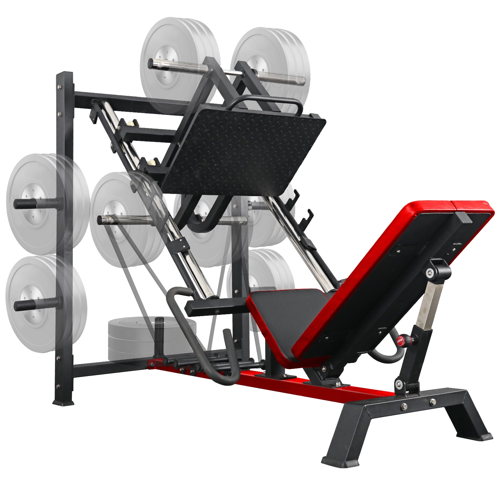 Australische persoon mentaal Het apparaat syedee Leg Press Machine with 5 Weight Storage Rack, 1500 lbs Capacity  Double Plate-Loaded Adjustable Leg Strengthening Workout Machine, Calf  Raise Machine - Walmart.com