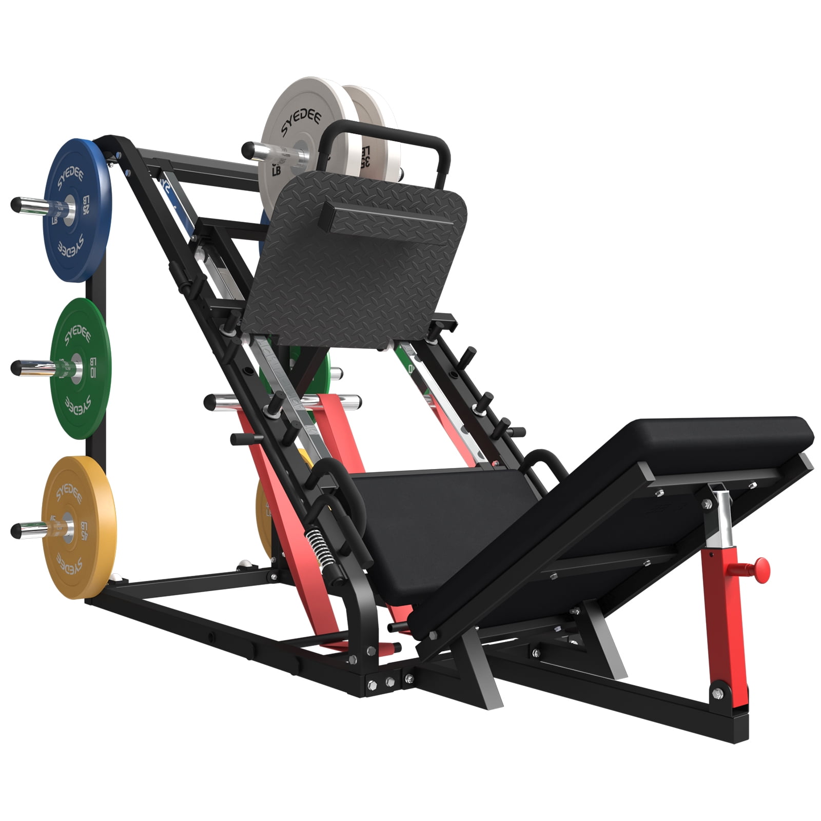 Syedee 45 Degree Leg Machine DD05 with Calf Block,1500LBS Capacity Leg Press Home Gym Machine