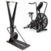 syedee Ski Exercise Machine with Airbike, Indoor Aerobic Exercise Machine, Indoor Aerobic for Cardio, Home Gym Machine