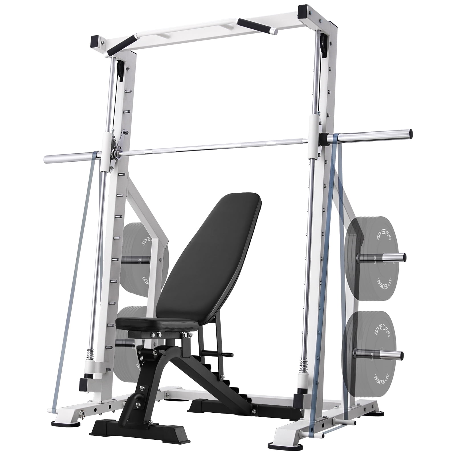  Valor Fitness Smith Machine Home Gym Equipment- Squat Bench  Press Rack - 2 Plate Storage - Attached Sliding Knurled Barbell - Max  Weight 500 lbs - BE-11 : Valor Fitness Smith Machine : Sports & Outdoors