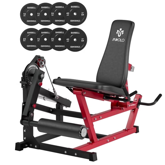 Syedee Leg Extension and Curl Machine, Seated Leg Extension and Lying Curl Machine for Home Gym, Leg Workout with Cable System with 230 Weight Plates
