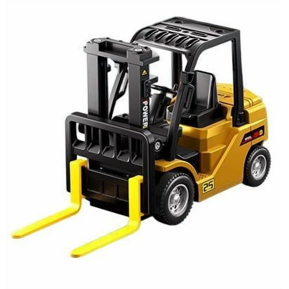 syligr 1:64 Scale Alloy Forklift Toy with Remote Control & APP - 2-in-1 Construction Vehicle with Pallet, Miniature Engineering Truck for Collectors, RC Car Toy for Kids Age 8-12, Birthday Gift