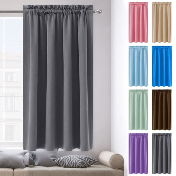 syligr 1 PC Blackout Curtains Thermal Insulated 38x63 Inch Solid Room Darkening Window , Bedroom Kitchen Curtain Panel for Sun Protection, Noise Reducing Drapery for Living Room Nursery Home Office