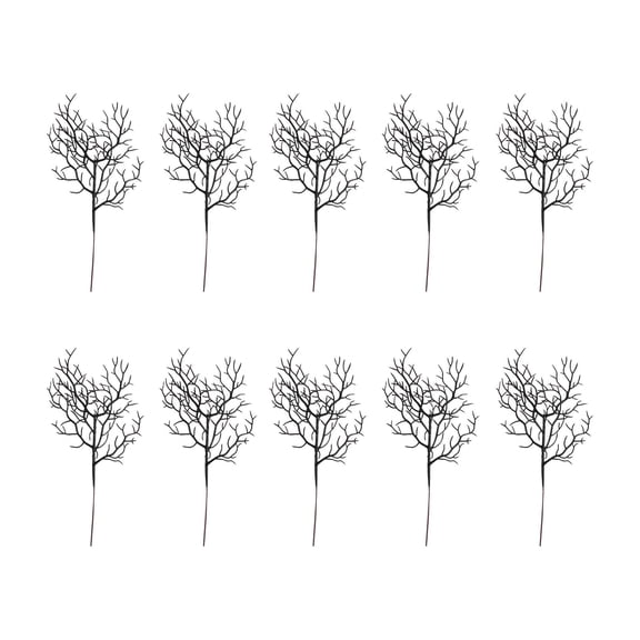 syligr 10 PCS Artificial Black Dead Branches for Vase Filler, Plastic Halloween Decor Stems, Spooky Twigs for Wreath Making Centerpiece, DIY Fall Floral Arrangement for Home, 10.2 Inch