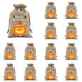 thumbnail image 1 of syligr 13 Pcs Halloween Drawstring Candy Bags for Trick or Treat, Reusable Goodie Bags with Pumpkin Print, Drawstring Gift Pouches for Party Favors, Storage Bags for Classroom Holiday, 4x6 Inch, 1 of 8