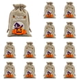 thumbnail image 1 of syligr 13 Pcs Halloween Drawstring Candy Bags for Trick or Treat, Reusable Goodie Bags with Pumpkin Print, Drawstring Gift Pouches for Party Favors, Storage Bags for Classroom Holiday, 4x6 Inch, 1 of 8