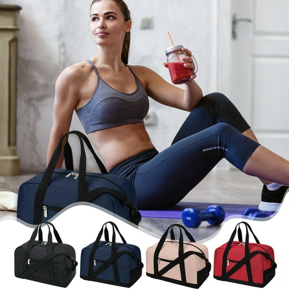 syligr 14 Inch Small Gym Bag Sports Duffel Bag With Shoulder Strap Waterproof Lightweight For Shoes Clothes Travel Fitness Necessities Compact Backpack For Men Women Workout