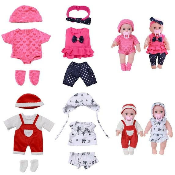 syligr 14Pcs 12-Inch Baby Doll Clothes,Soft Bodysuits Outfits for Baby Dolls, Girl Doll Accessories Clothing Set, Pretend Play Toys Accessories,Great Christmas Birthday Gift for Kids Ages 2+