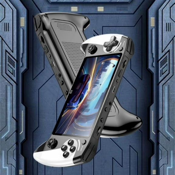 syligr 2 PCS Portable Gaming Console 5.5 Inch Large Screen with Multiple Emulators Arcade Style Gaming HD Display Wireless Controllers for Family Travel Road Trip Entertainment Gaming Handheld