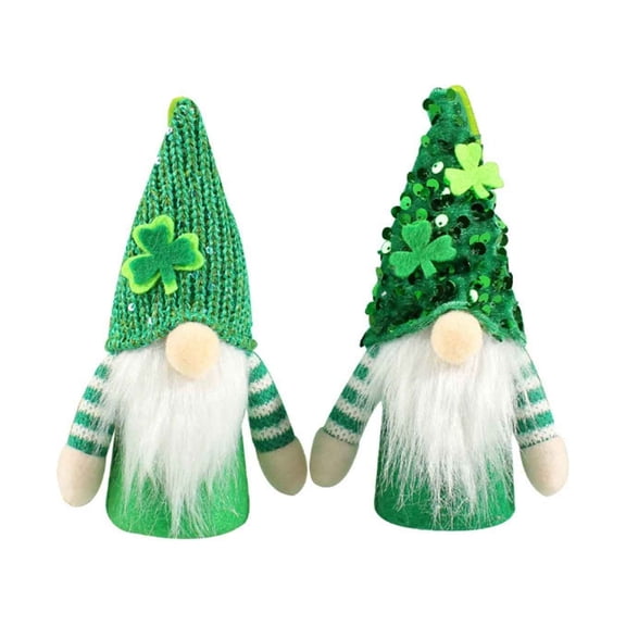 syligr 2 Pack St.Patrick's Day Decoration Lucky Leprechaun Gnome, Figurine for Home Decor, Tabletop, Irish Party, Office Desk, Gift for St.Paddy's Day & Holiday Celebrations, 6 Inch