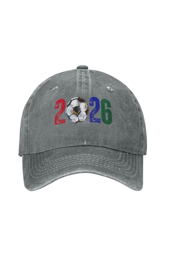 2026 Football Match Cap Sports Team Baseball Hat Fan Gear for Game Day Adjustable Soccer Hat Breathable Running Cap Printed Hat for Football Enthusiasts