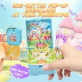 thumbnail image 1 of syligr 3D Folding Playground Keychain Toy Backpack Charm with Ferris Wheel Castle 2x2x1 Inch Multicolor Lightweight Portable Compact One Click for Children Student Gift Boys Girls Decorative, 1 of 6