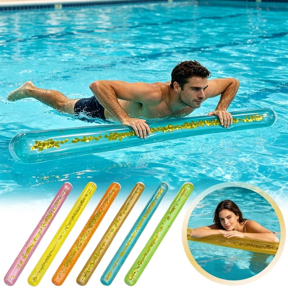 syligr 63 Inch Pool Noodles, Inflatable Pool Noodle, Inflatable Pool Floats for Adult, Summer Water Play Toy, Fun Swimming Pools Accessories, Balance Aid, Float Stick for Swimming Beginners