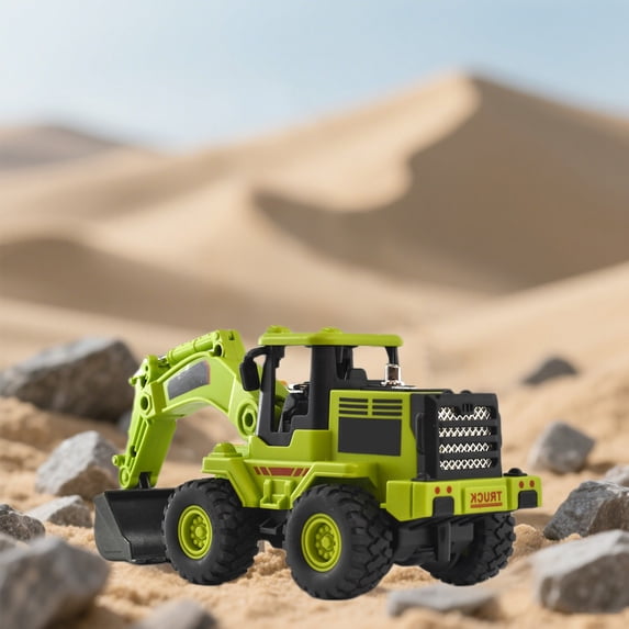 syligr Alloy Forklift Toy for Toddlers Ages 2-4 Construction Vehicle Models 7 Inch Pull Back Car Simulation Loader Dump Truck Yellow Orange Green White ABS Plastic Gift for Boys