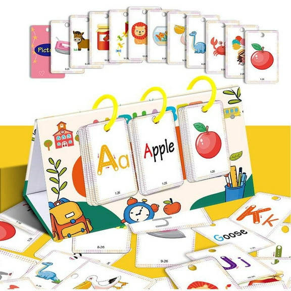 syligr Alphabet Flash Cards for Toddlers 2-4 Years - Educational Learning Toys with Picture Words,ABC Letter Recognition Cards Preschool Classroom Must Haves,Teacher Supplies Homeschool Kindergarten