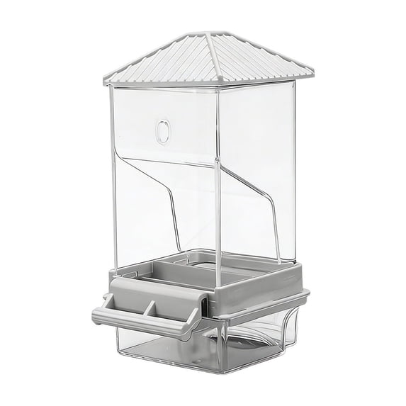 syligr Automatic Bird Feeder for Parrots Small Birds Transparent Wall Mounted Seed Dispenser for Cage Easy to Fill and Clean No Spill Design for Home and Outdoor Use