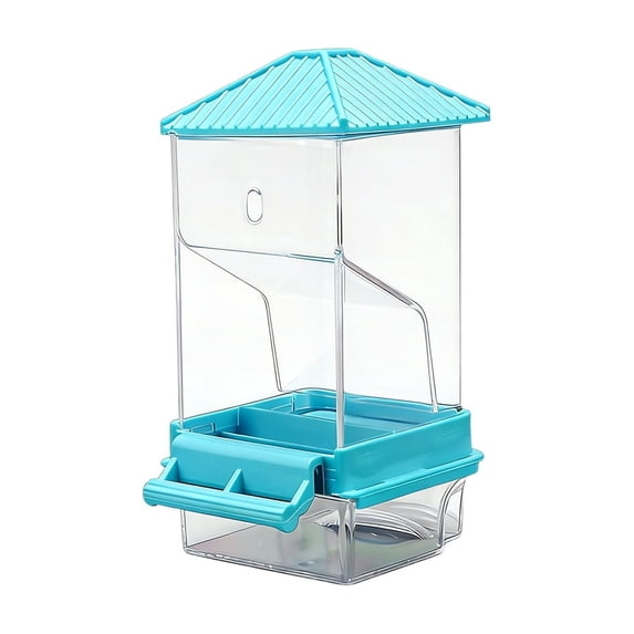 syligr Automatic Bird Feeder for Parrots Small Birds Transparent Wall Mounted Seed Dispenser for Cage Easy to Fill and Clean No Spill Design for Home and Outdoor Use