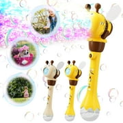 syligr Bee Bubble Machine for Kids, 12 Holes Electric Bubble Gun with 90ml Big Capacity, Automatic Continuous Bubble Blower, Outdoor Summer Lawn Toy, Birthday Party Favor Gift for Boys Girls Age 3-8