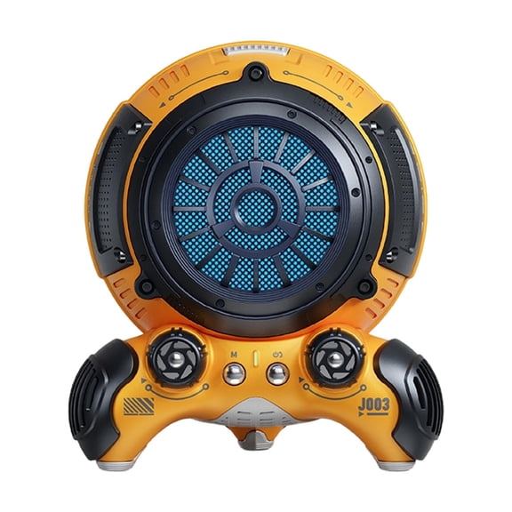 syligr Bluetooth Speaker Gaming Speaker Sci-Fi Mech Design with RGB LED Lights Sync to Music Bluetooth 5.0 & 3.5mm Aux for Computer PC Laptop Desktop Decor Gaming Room Setup Unique Desk Gadget