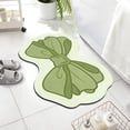 thumbnail image 1 of syligr Bow Shaped Non-Slip Bathroom Mat with Quick-Dry Absorbent Entrance Rug Nylon Spandex 16x24 Inch Pink/Red/Yellow TPR Backing for Shower Doorway Laundry Room Home Decor Accent, 1 of 6