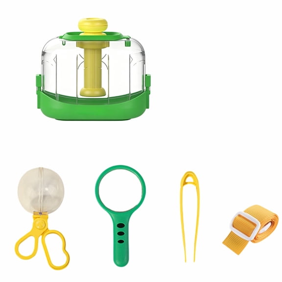 syligr Bug Catcher Kit for Outdoor Camping, Insect Observation Container with Magnifying Glass and Tweezers, Critter Cage for Backyard STEM Science Nature Toy, Portable Habitat for Field Trip