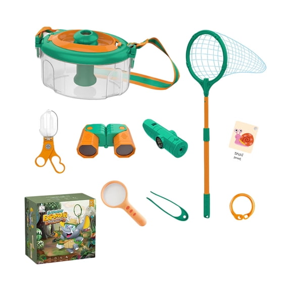 syligr Bug Observation Kit for Kids 4-10 Years Old, Outdoor Nature Explore Set with Magnifying Glass and Net, Science Experiment Tool for Boys Girls 5 6 7, Holiday Party Gift for Little Adventurers