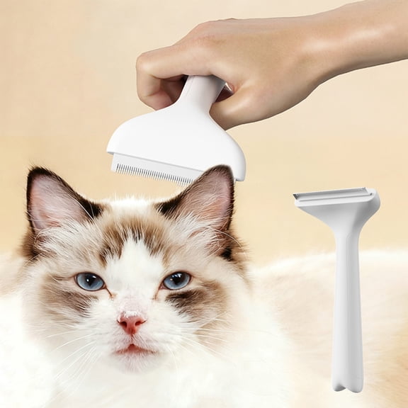 syligr Cat Brush for Detangling and Thinning Hair Professional Grooming Tool Mat Remover for Long Short Hair Gentle Pain Free Deshedding Comb Easy to Clean and Store in Drawer