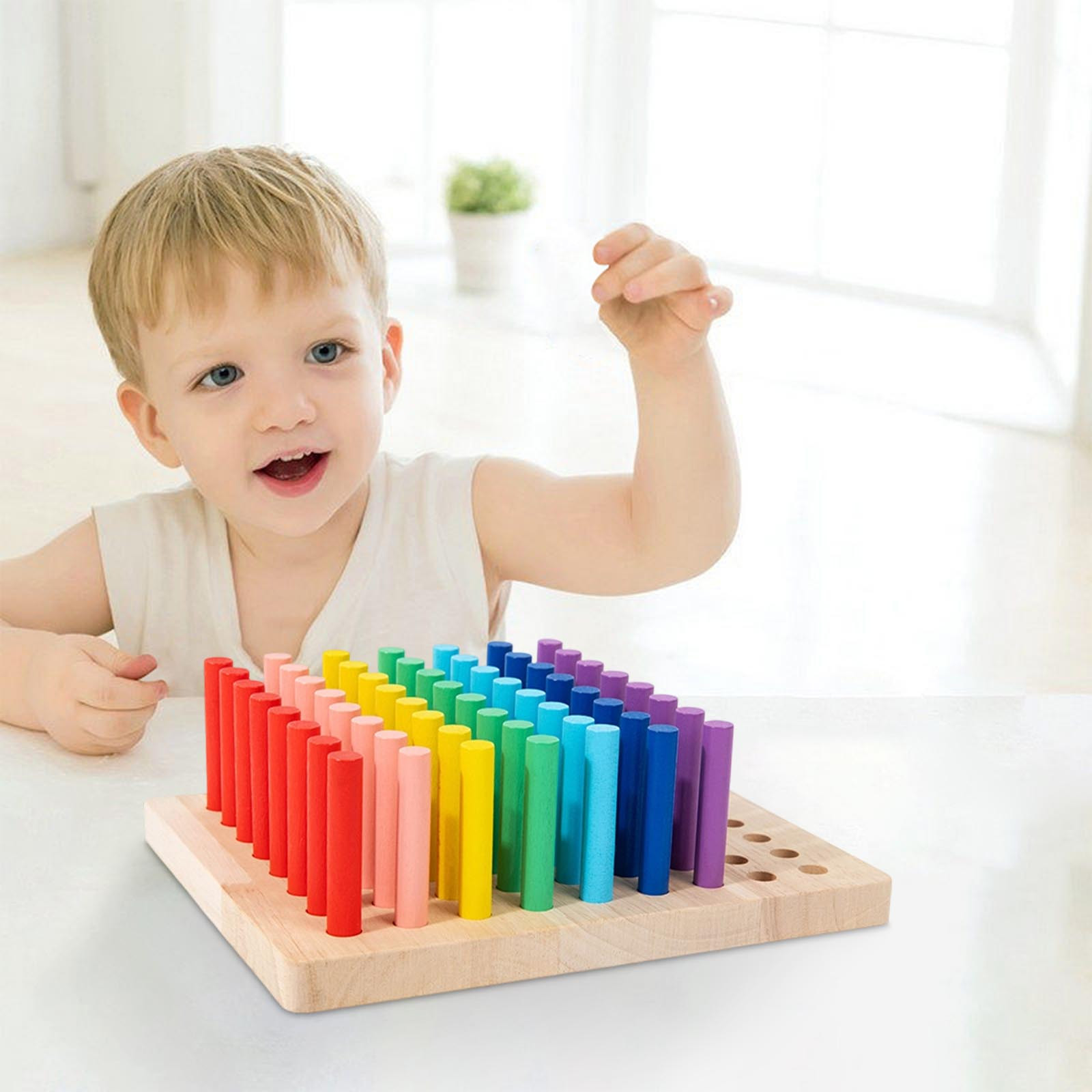syligr Color Sorting Toy for Toddlers Ages 2-4 Wooden Educational Toy ...