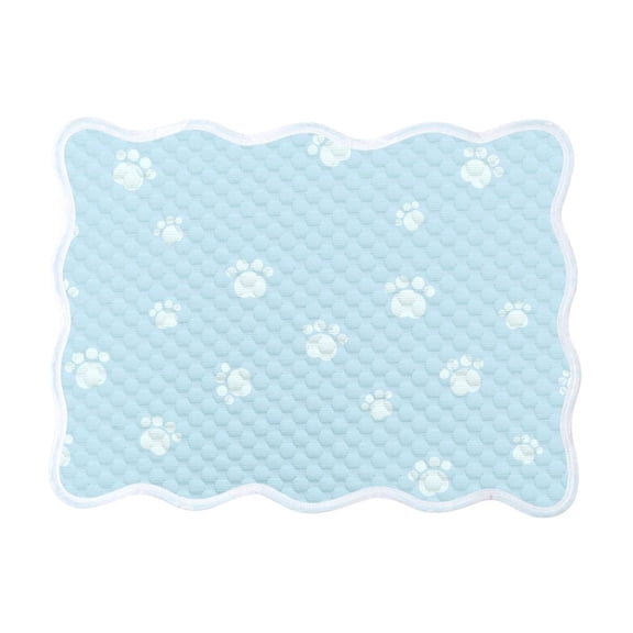 syligr Cooling Pet Mat, 23.6"x17.7" Ice Silk Dog Pad, 5-Layer Waterproof Non-Slip Cat Pad, Portable Pet Cooling Mat for Crate, Kennel, Sofa, Car, Washable Summer Bed Liner