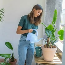 syligr Cute Elephant Watering Can for Indoor Outdoor Plants, Plastic Small Watering Can 0.4 Gallon Capacity, Lightweight Easy Pour Spout, Garden Tool for Kids Adults, Perfect Gift for Gardeners