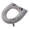 thumbnail image 1 of syligr Cute Plush Foam Toilet Seat Cushion, Soft Warm Padded Cover for Round Elongated Toilets, Elastic Straps Washable Non-Slip Bathroom Mat, Cozy Winter Comfort, Easy Installation, 1 of 4