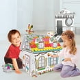 thumbnail image 1 of syligr DIY Christmas Playhouse Kids Coloring House Foldable for Storage with Watercolor Brushes Family Activities Craft for Boys and Girls Gift, 1 of 8